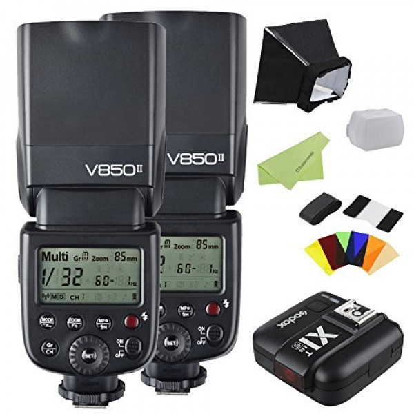 2 Godox Ving v850ii 2,4 G Li-Ion Flash Speedlite mit x1t-s Transmitter für Sony-34